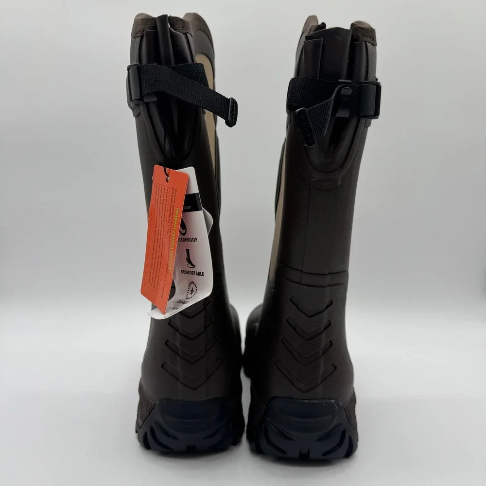 WOVENPAK Men's US 11 Waterproof Rubber Neoprene Hunting Boots Brown New Tags